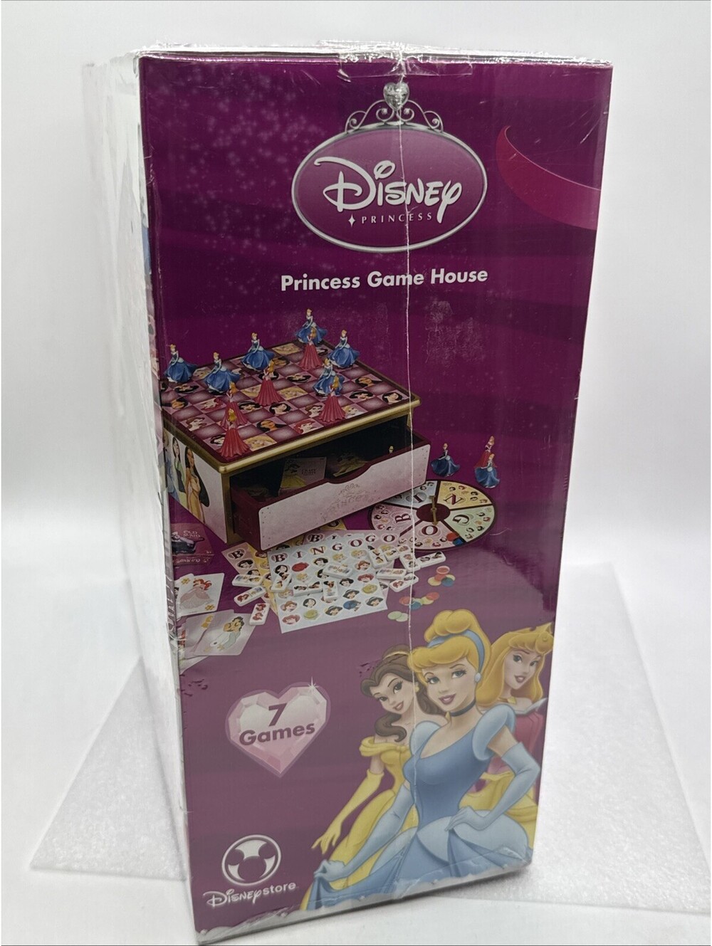 Disney Store Princess Board Game House 2002 Storage Box 7 Games Sealed Checkers - Picture 3 of 7
